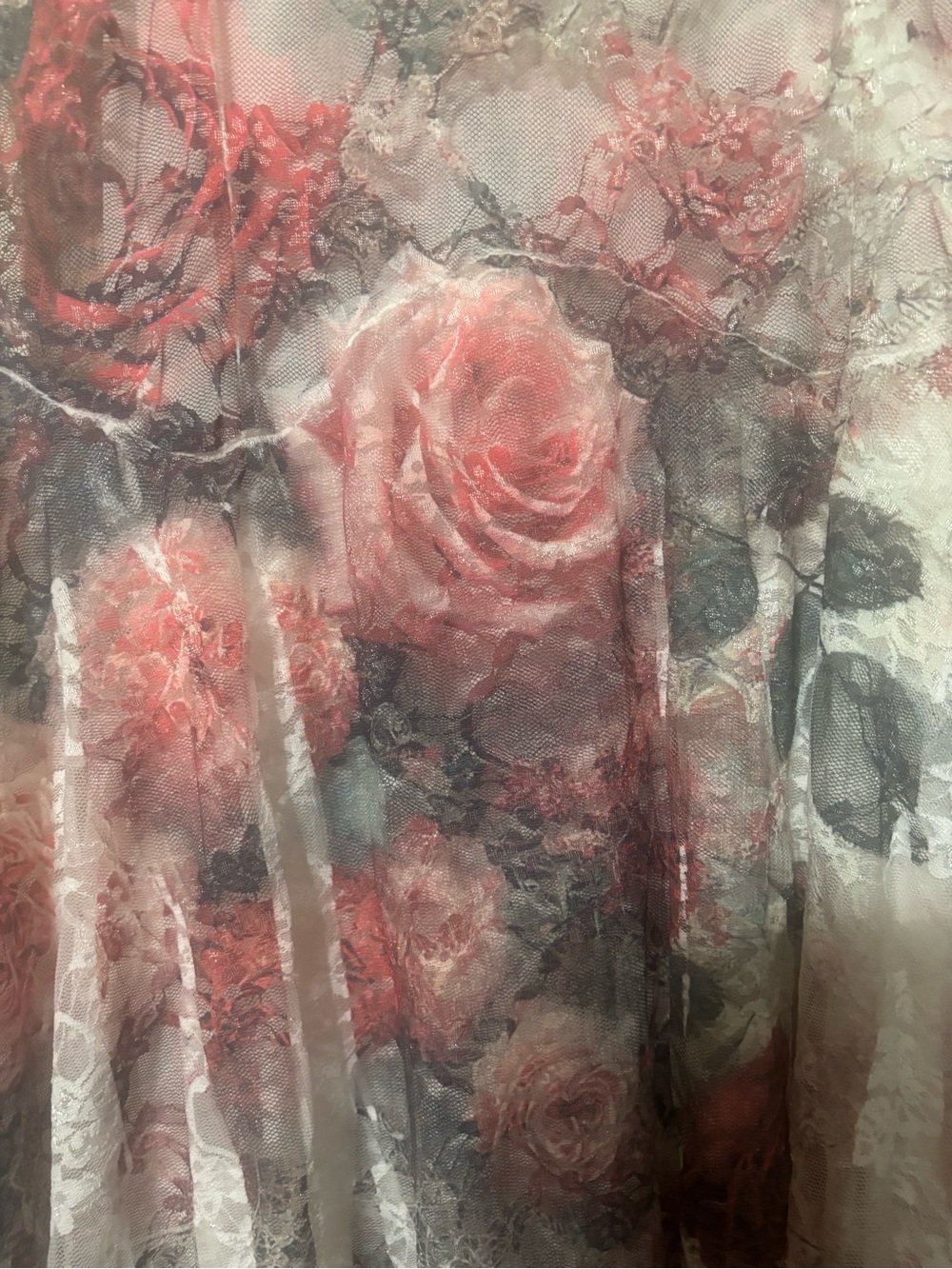 Origami Floral Lace A-Line Midi Dress - Picture 3 of 7